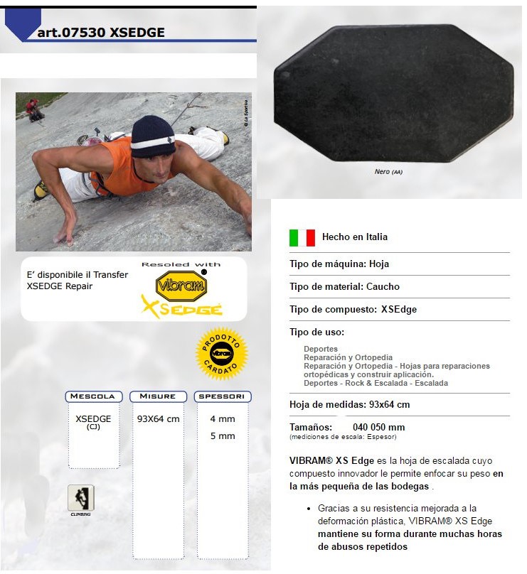 VIBRAM PLANCHA 7530 XS EDGE PIE DE GATO