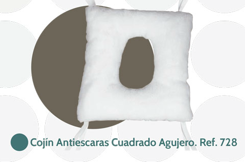 ORTOTEX COJÍN ANTIESCARAS CUADRADO AGUJERO