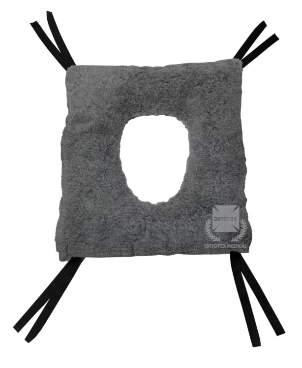 ORTOTEX COJIN CUADRADO AGUJERO GREY