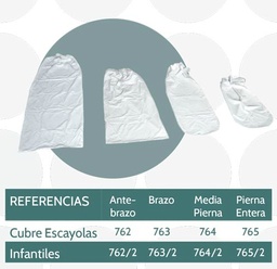 [764/2] ORTOTEX CUBRE ESCAYOLAS INFANTIL MEDIA PIERNA